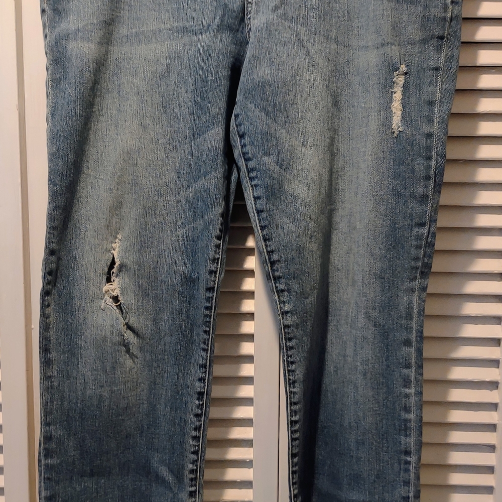 Classic Women's Light Blue Distressed Jeans